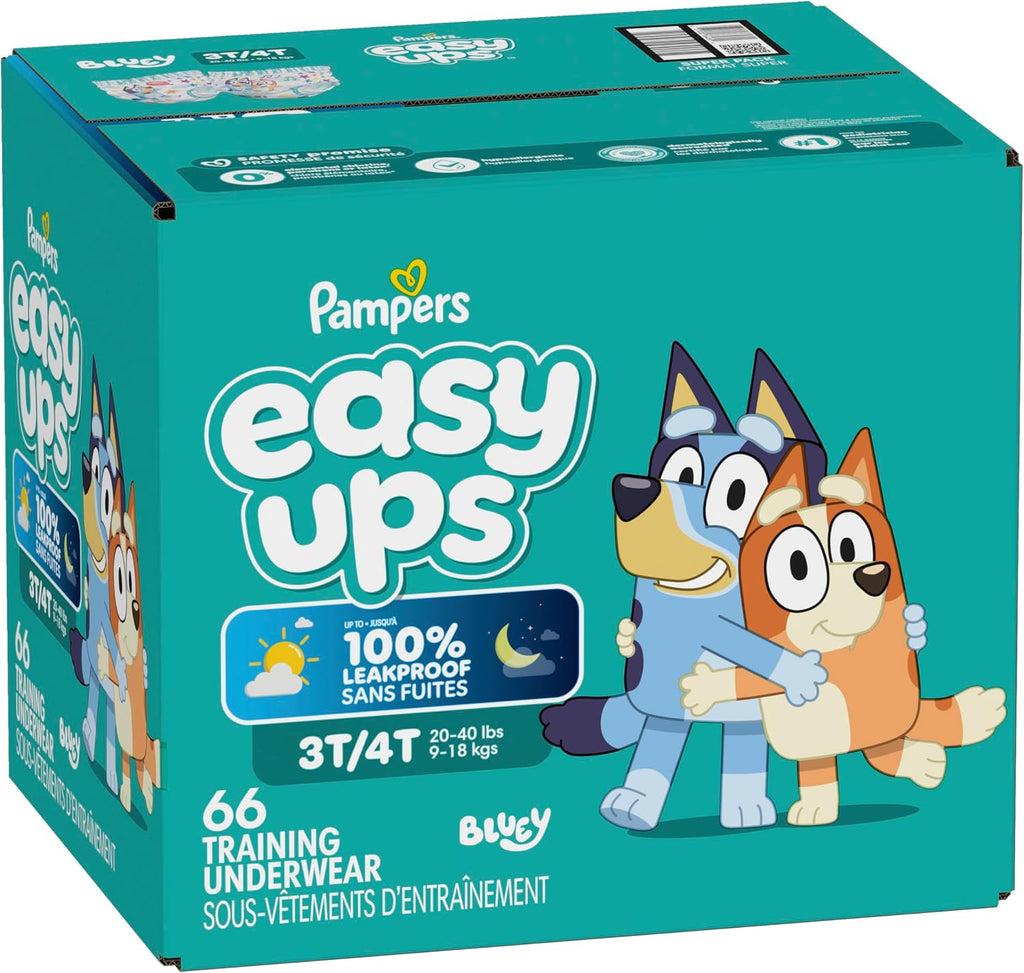 Pampers Easy Ups Training Pants Boys and Girls, Size 5 (3T-4T), 66 Count, Super Pack