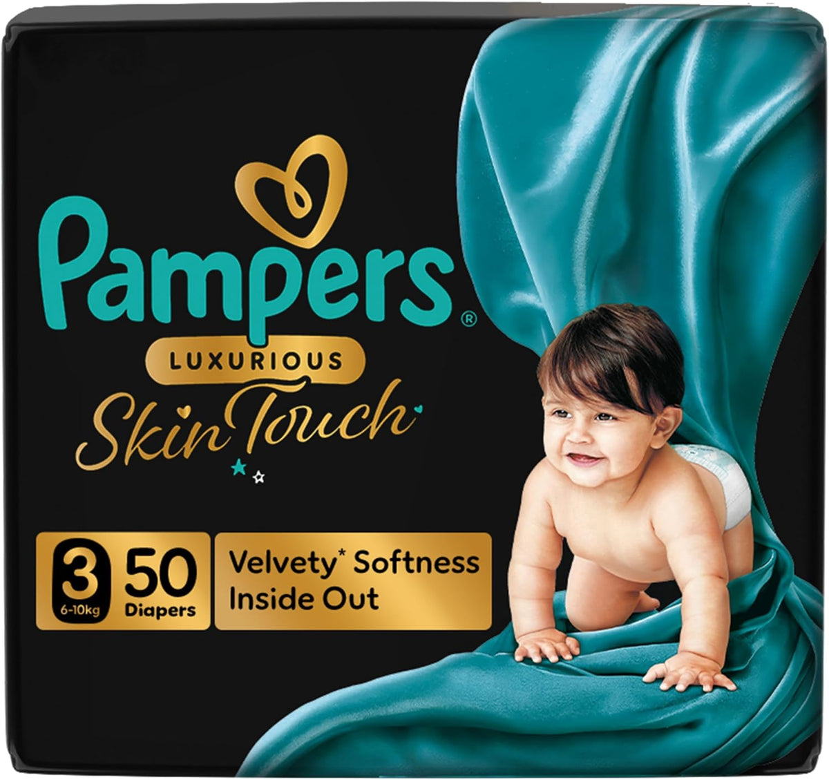 Pampers Luxurious Skin Touch Premium Diapers Size 3,6-10kg 50 for Toddlers
