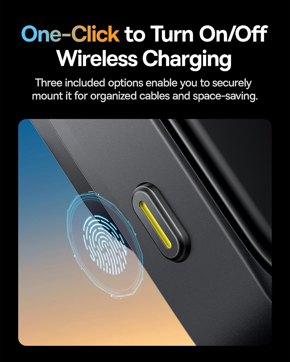 Baseus Wisdom Pro Wireless Car Charger Mount, 15W Qi Fast Charging, Auto-Clamping Air Vent Phone Holder, 360° Rotation — 360°-Wireless-Wisdom Pro — Black