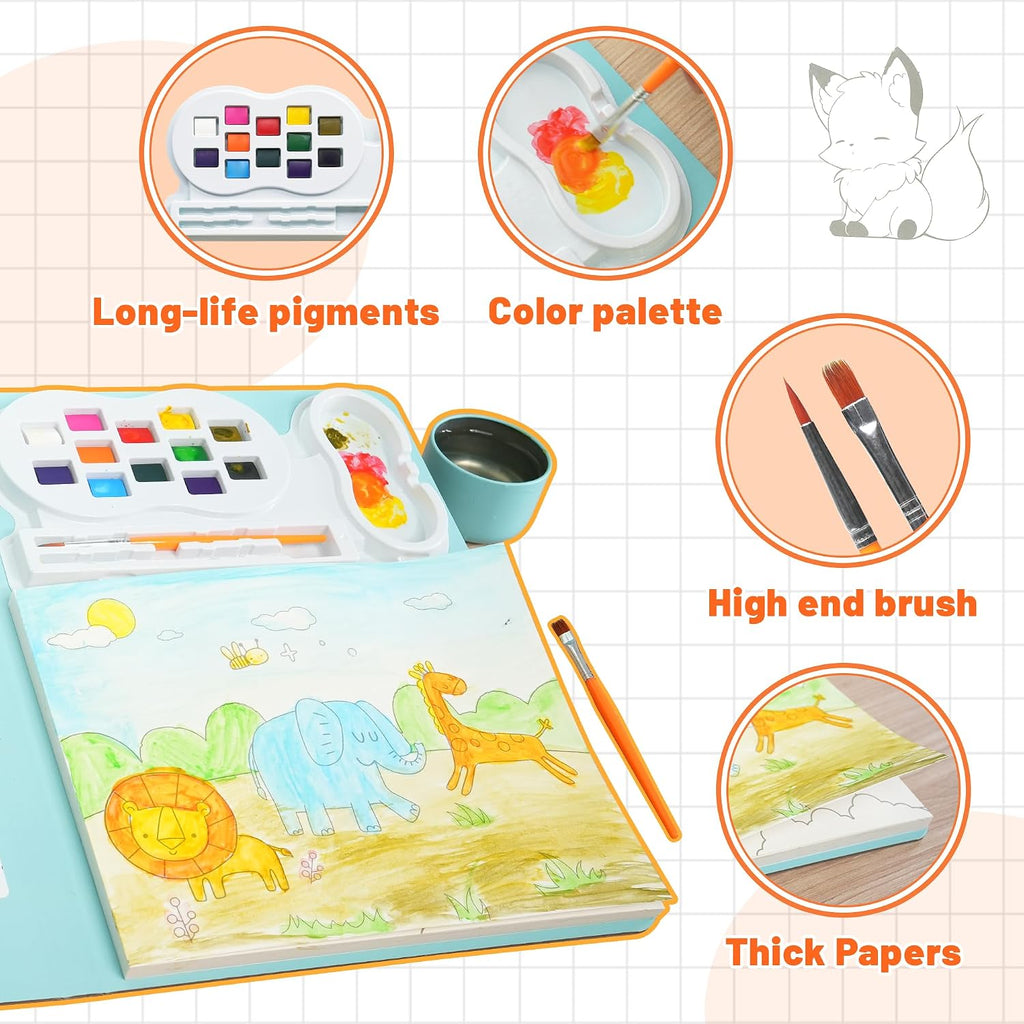 YPLUS Paint with Water Activity Books — All-in-One Painting Set