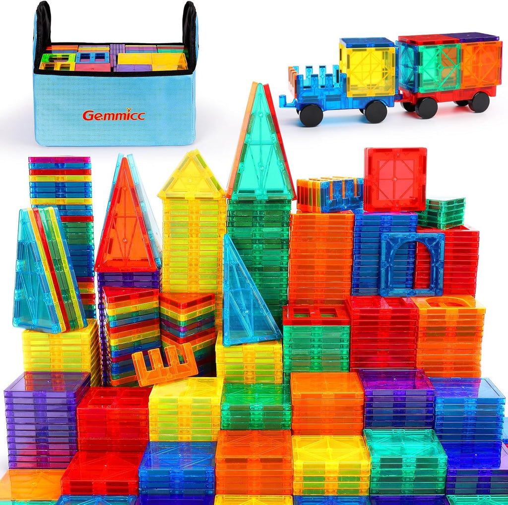 Gemmicc Magnetic Tiles with Storage Case — 126 Pieces — 126 Pieces
