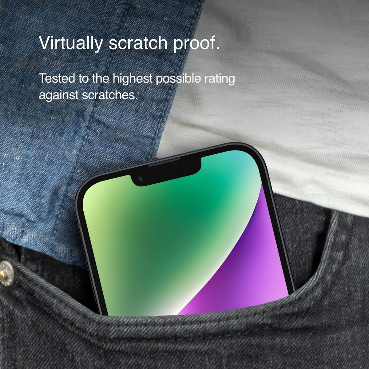 Belkin Privacy Tempered Glass Screen Protector For iPhone 14, 13 And Pro With Easy Alignment Tray Anti Fingerprint Coating Bubble Free Application
