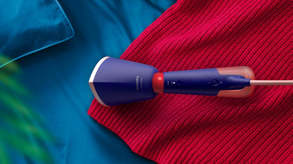 Philips Handheld Iron 1400W, 24g/min Continuous Steam, Ready in 35 Seconds — Marine Blue