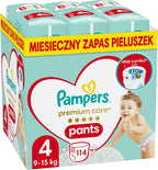 Pampers Premium Care Nappies, Size 4, 9kg-15kg, Best Protection and Comfort from Pampers in Easy Fit Nappies