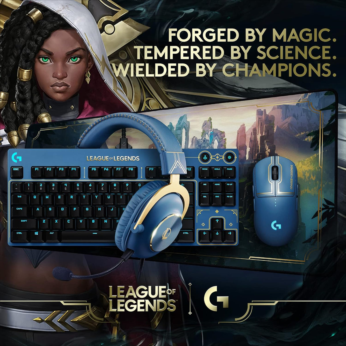 Logitech G PRO Wireless Gaming Mouse — League of Legends Edition — Bule
