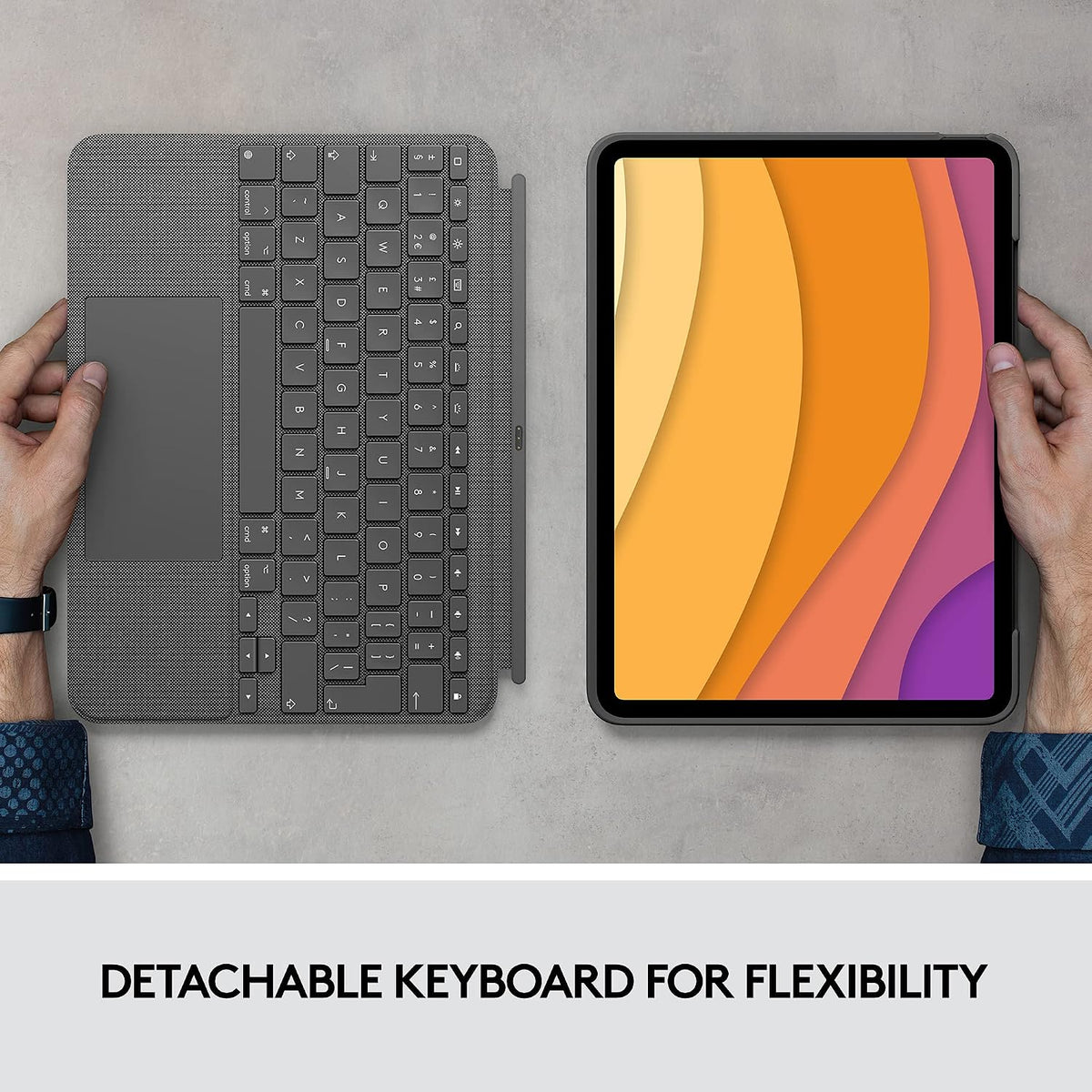 Logitech Combo Touch Keyboard Case for iPad Pro 12.9-inch 5th / 6th Gen — Graphite