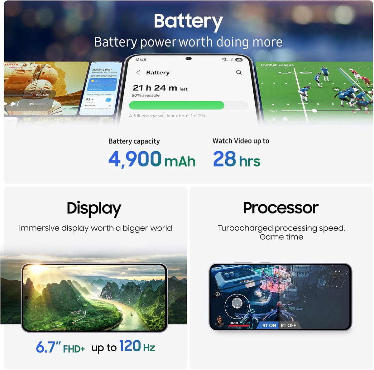 Samsung Galaxy S25 FE AI Phone, Jetblack, 8GB RAM, 256GB Storage, 50MP Camera, 6.7’’ Display, Slim & Lighter Design (UAE Version)