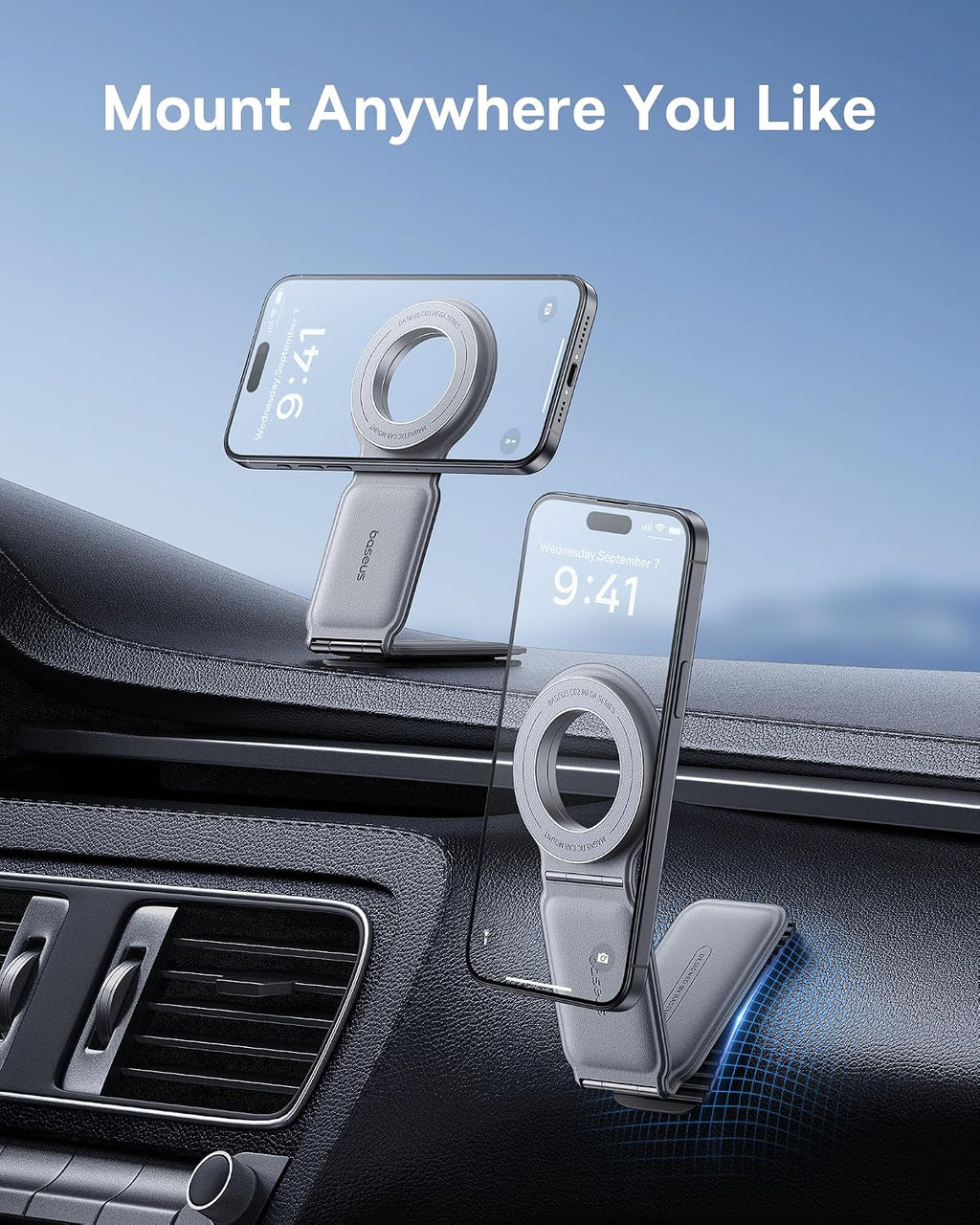 Baseus PrimeTrip Series C02 Mega Magnetic Car Mount Stick-on Version Frosted Gray — Grey