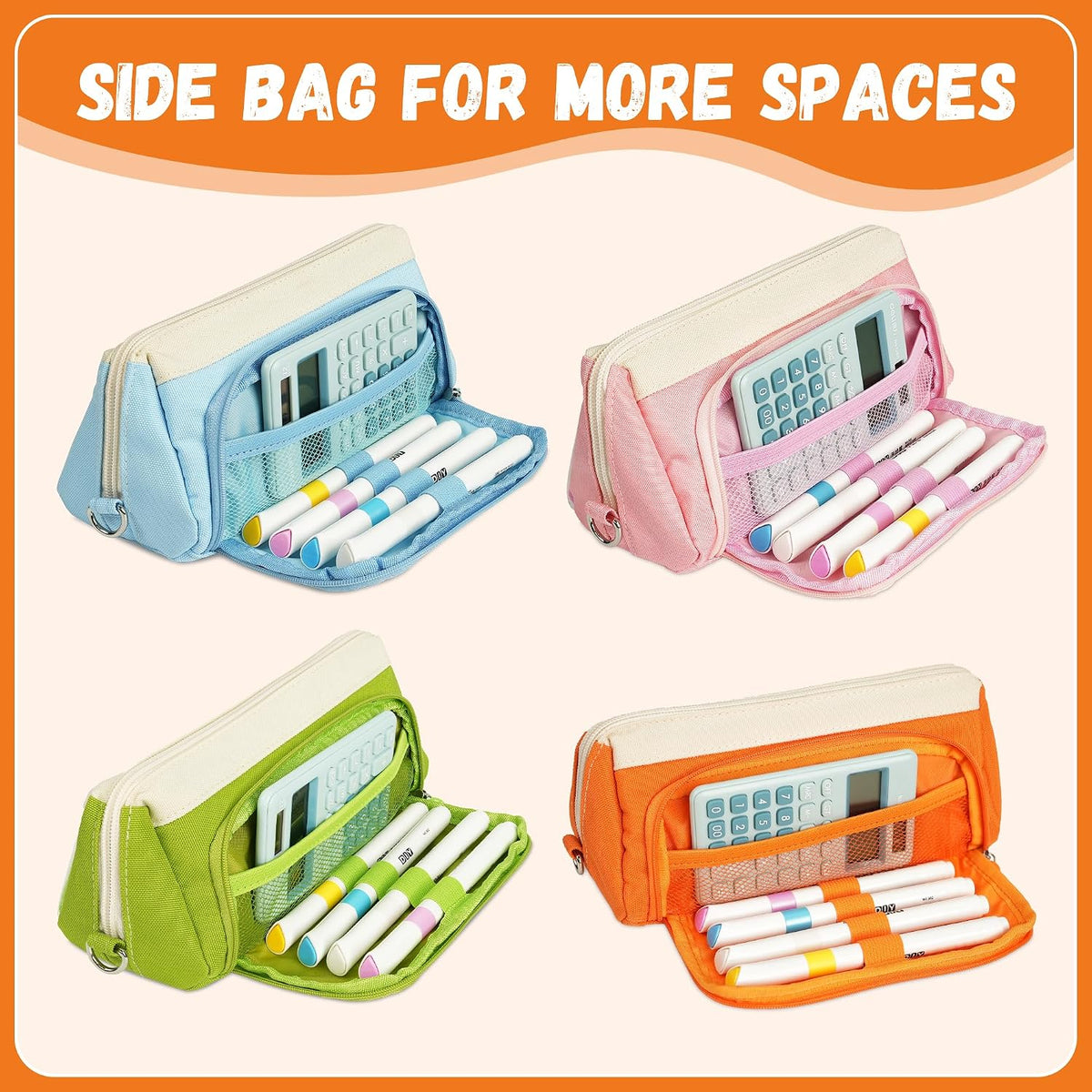 YPLUS Large Capacity Pencil Case — Pink