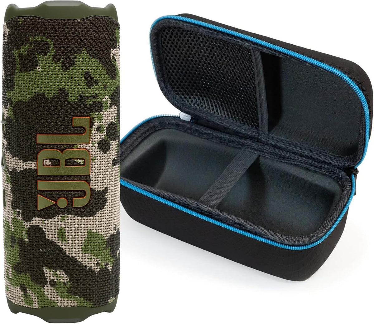 JBL Flip 7 with divvi Premium Hard Case — Squad