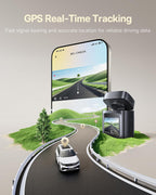 Baseus VD1 Pro Dash Cam Car Front Rear 4K+1080P Solar Dash Cam with 14-Day Battery Standby Parking Mode — Black