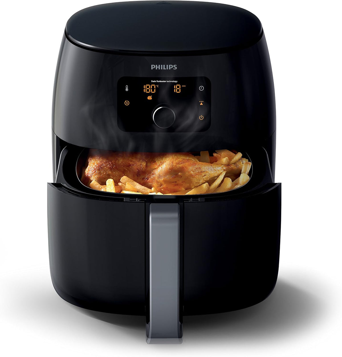 Philips Airfryer XXL, 7.3L/1.4KG, 2200W, 5 Functions, 5 Presets — Black
