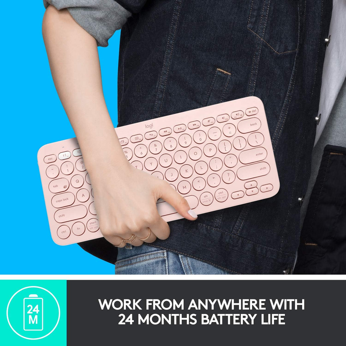 Logitech K380 Keyboard — Rose