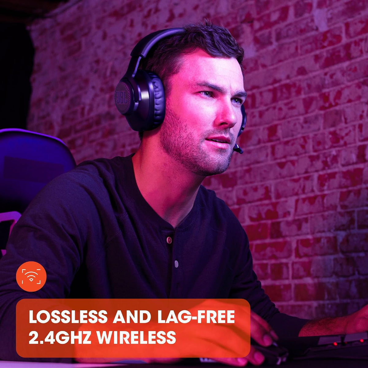 JBL Quantum 350 Wireless Gaming Headset — Black