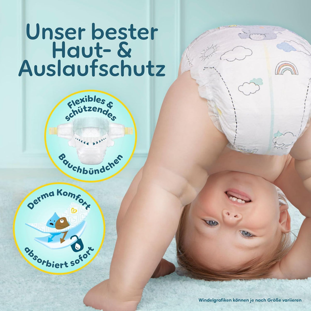Pampers Premium Protection Size 6, 168 Nappies, 13 kg - 18 kg, Our No. 1 Skin and Leak Protection