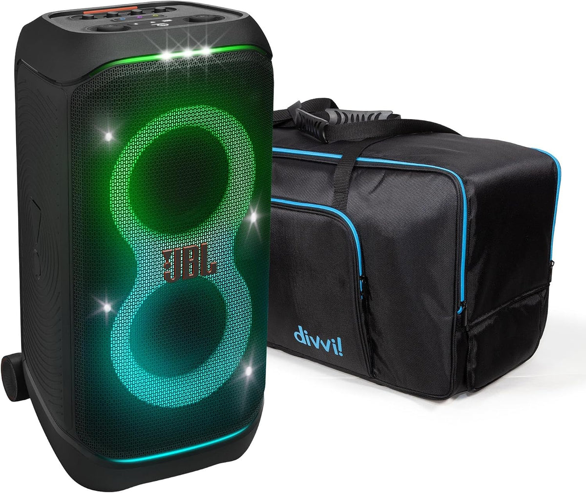 JBL PartyBox Stage 320 with divvi Carrying Bag