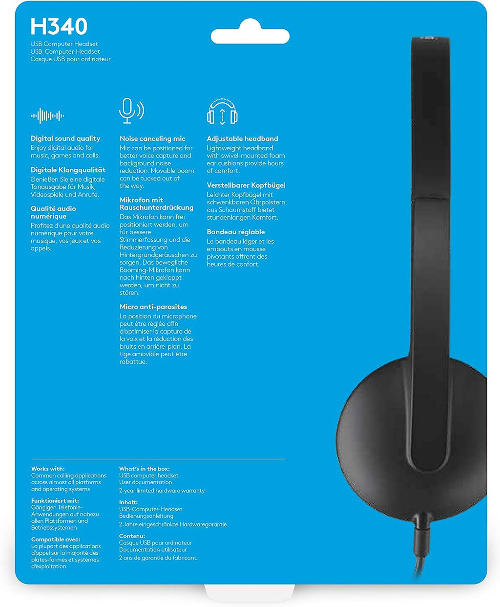 Logitech H340 Headset — Black