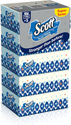 Scott Facial Tissue, 2 PLY, Super Saver, 190 Sheets x 5 Tissue Boxes — additional view 3
