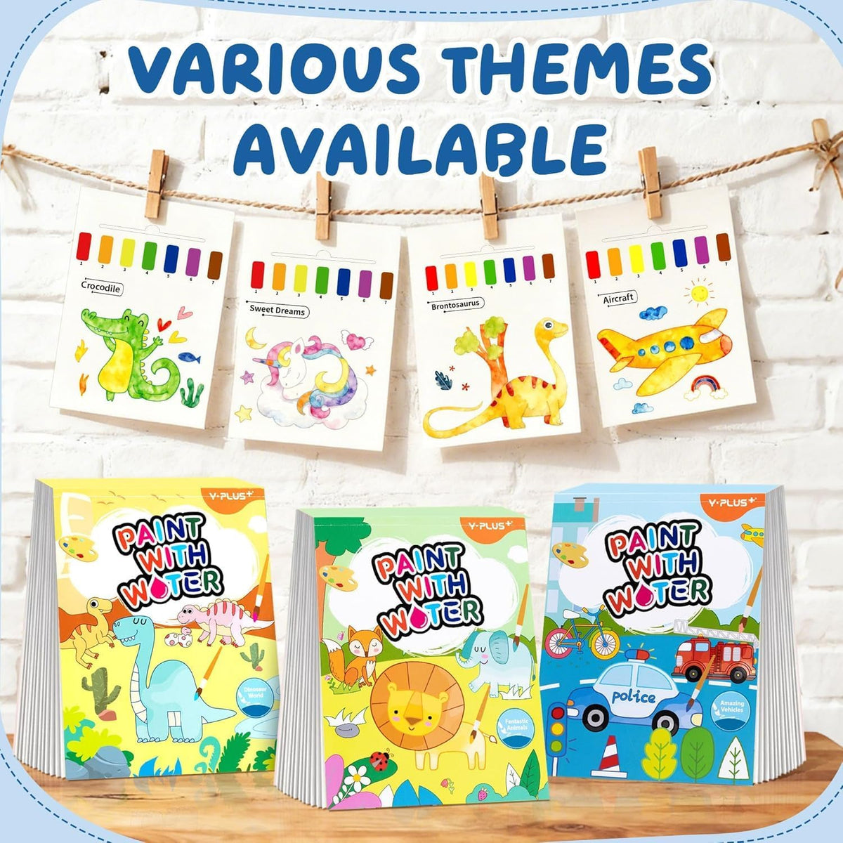 YPLUS Paint with Water Activity Books — Animals