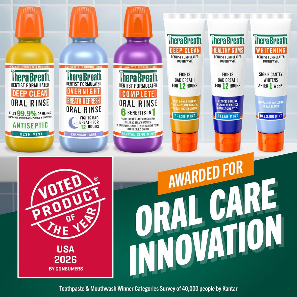 TheraBreath Deep Clean Mouthwash, Fresh Mint, 16 oz, 2-Pack — additional product view 3