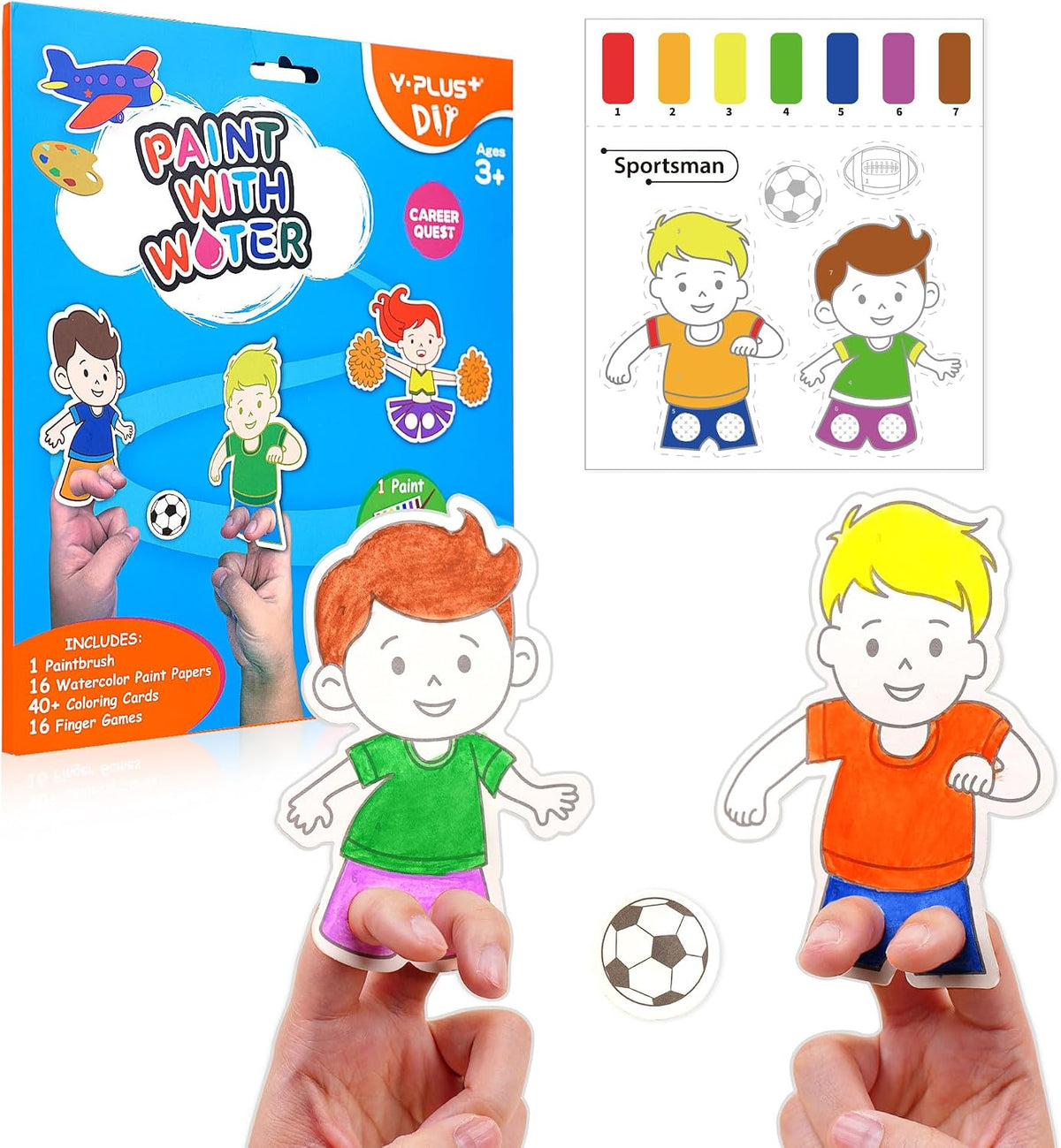 YPLUS Paint with Water Activity Books — profession