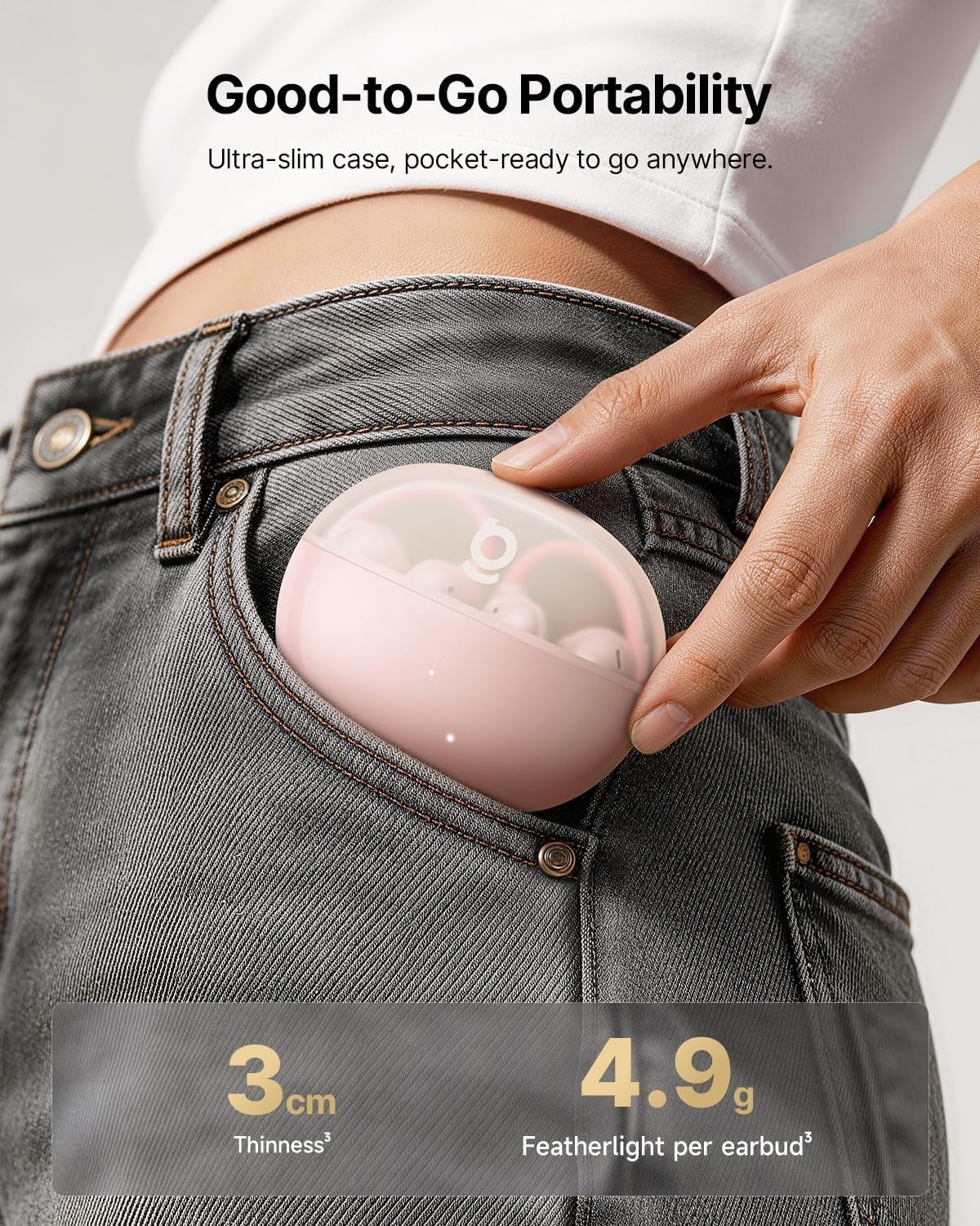 Baseus Bowie MC2 Air Open-Ear Earbuds — Pink