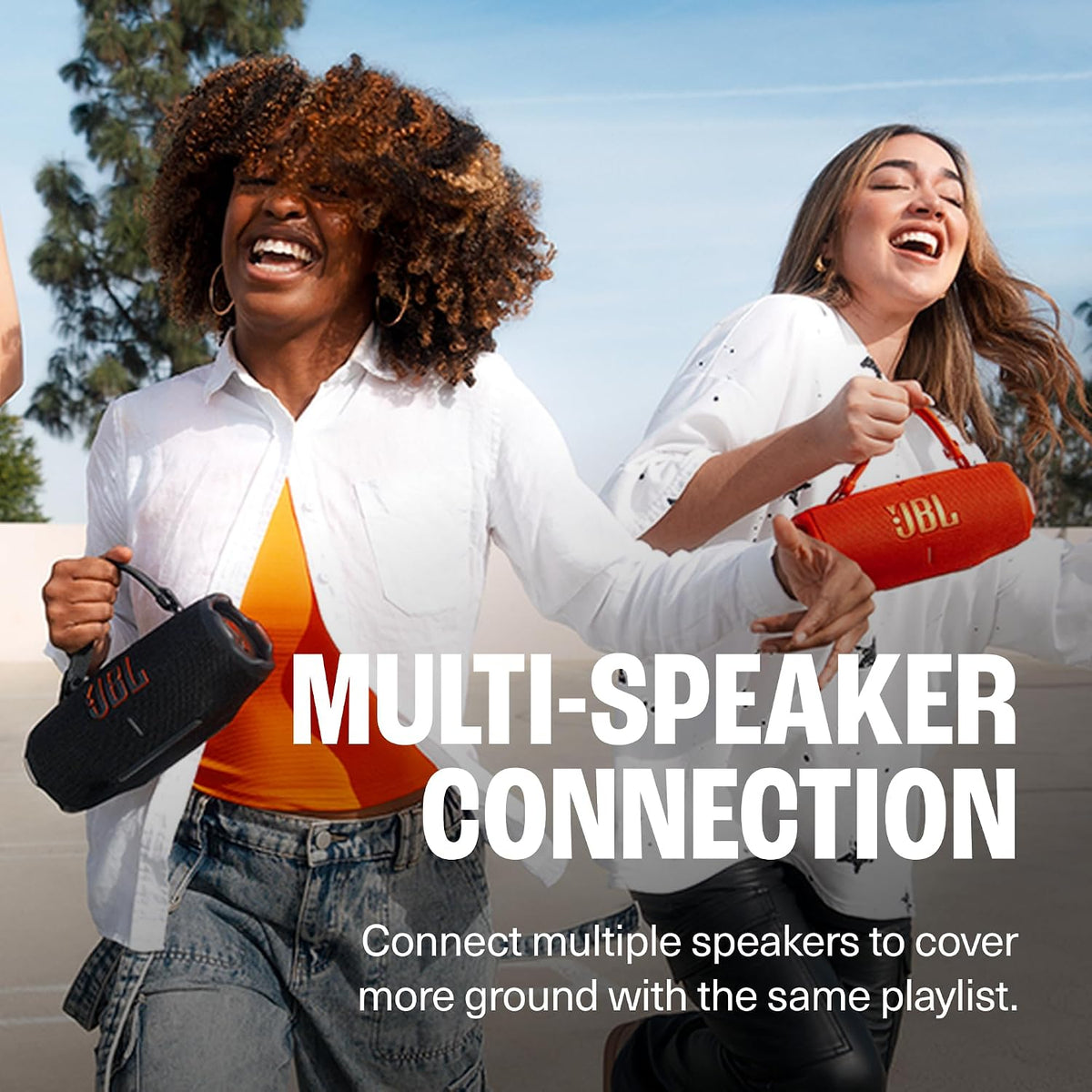 JBL Charge 6 with USB-C Braided Cable — White