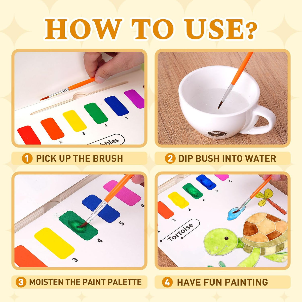 YPLUS Paint with Water Activity Books — 3 Themes