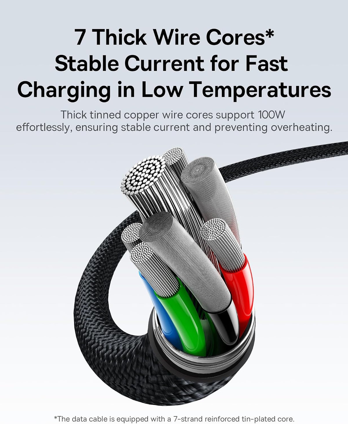 Baseus 3-in-1, 100W Multi Charging USB C to USB C Cables, 1.5M Braided fast Charging Type C charger cable — 1.5 Meters — Black