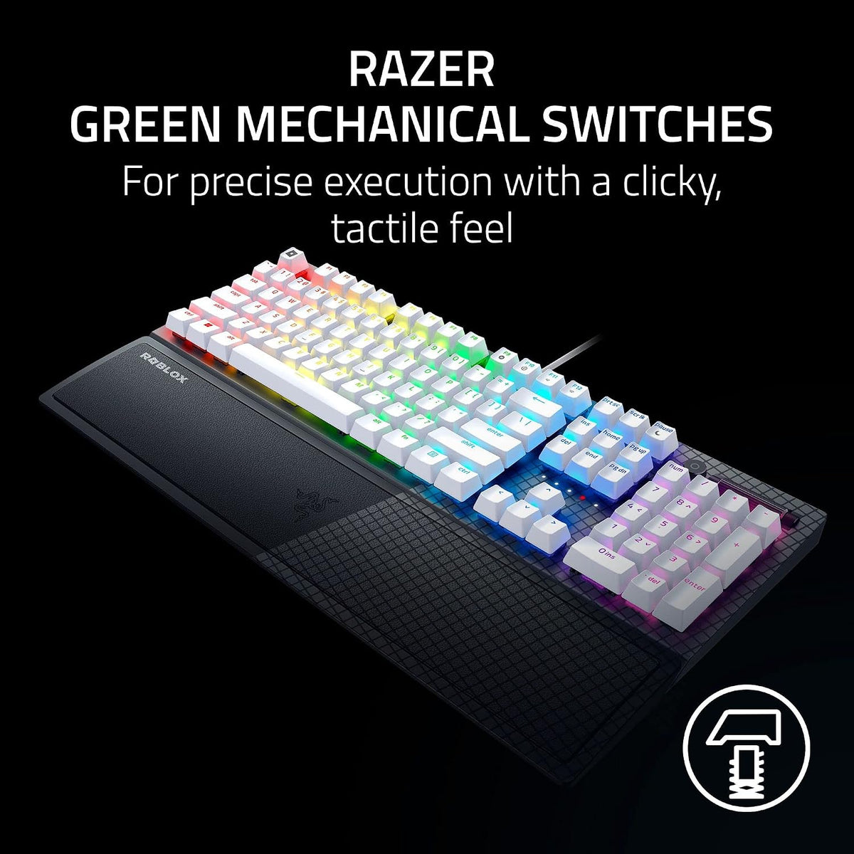 Razer BlackWidow V3 Mechanical Gaming Keyboard (Green Switch) Roblox Edition — product image 2