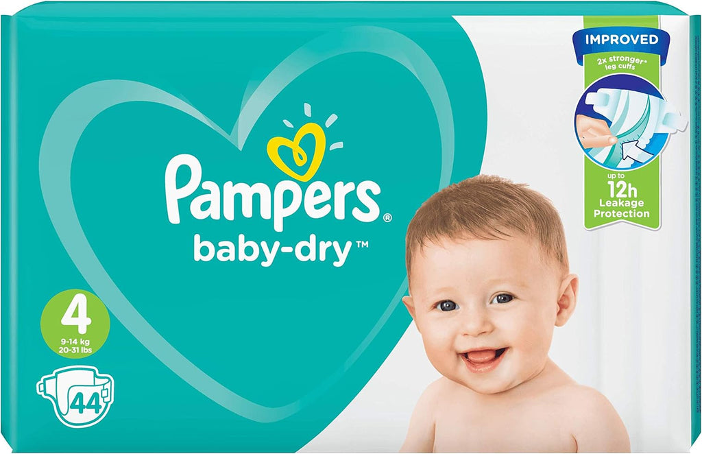 Pampers Baby-Dry Essential Pack - Size 4 (Maxi), 44 Nappies