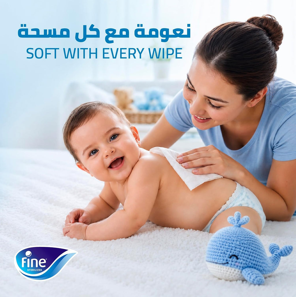 Fine Baby Aqua Wipes – Pack of 6 x 72 Sheets (432 Wipes), 99.9% Pure Water & Soft Cotton — additional view 5