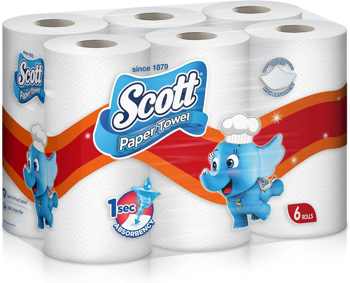 Scott Multi Purpose Kitchen Tissue Paper Towel, 2 PLY, 79 Sheets x 6 Rolls — additional view 2