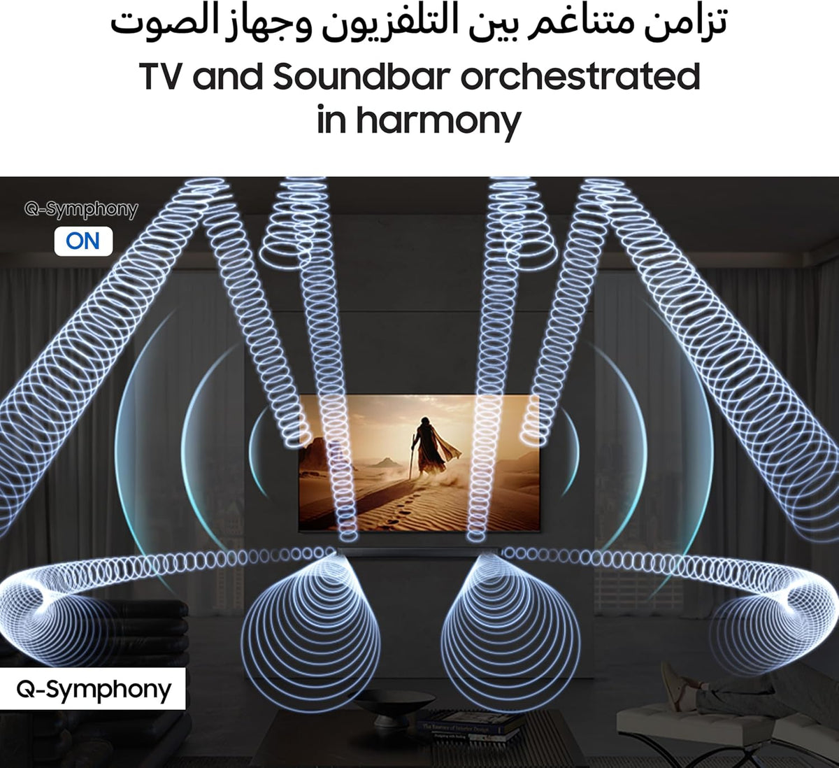 Samsung Q-series Soundbar HW-Q800H 5.1.2ch Subwoofer, Wireless Dolby Atmos, Q-Symphony, SpaceFit Sound Pro, Wireless TV connection, HW-Q800H/ZN (2026 - UAE Version)