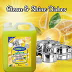 ECOLYTE+ Dishwashing Liquid Soap, Platinum Antibacterial Detergent & Perfect Shine, All Purpose Cleaner, Leaves No Residue, Kitchen Cleaner, Removes Grease & Oil - (Lemon, 5 Liter) — additional view 5