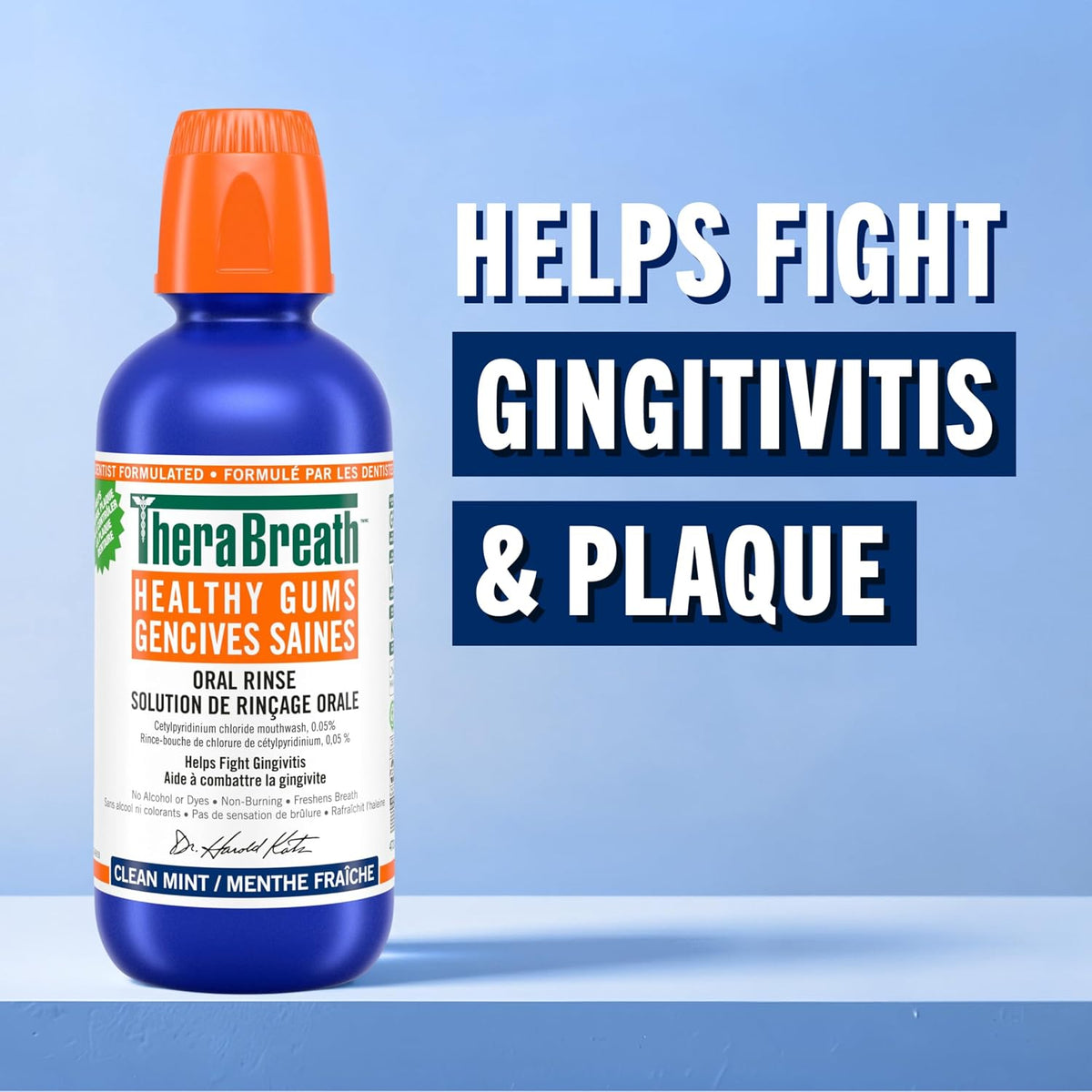 TheraBreath Healthy Gums Oral Rinse, Clean Mint, 16 oz — additional product view 2