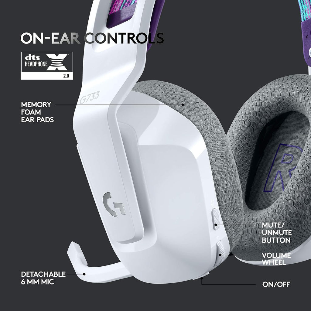 Logitech G733 Wireless Gaming Headset — White