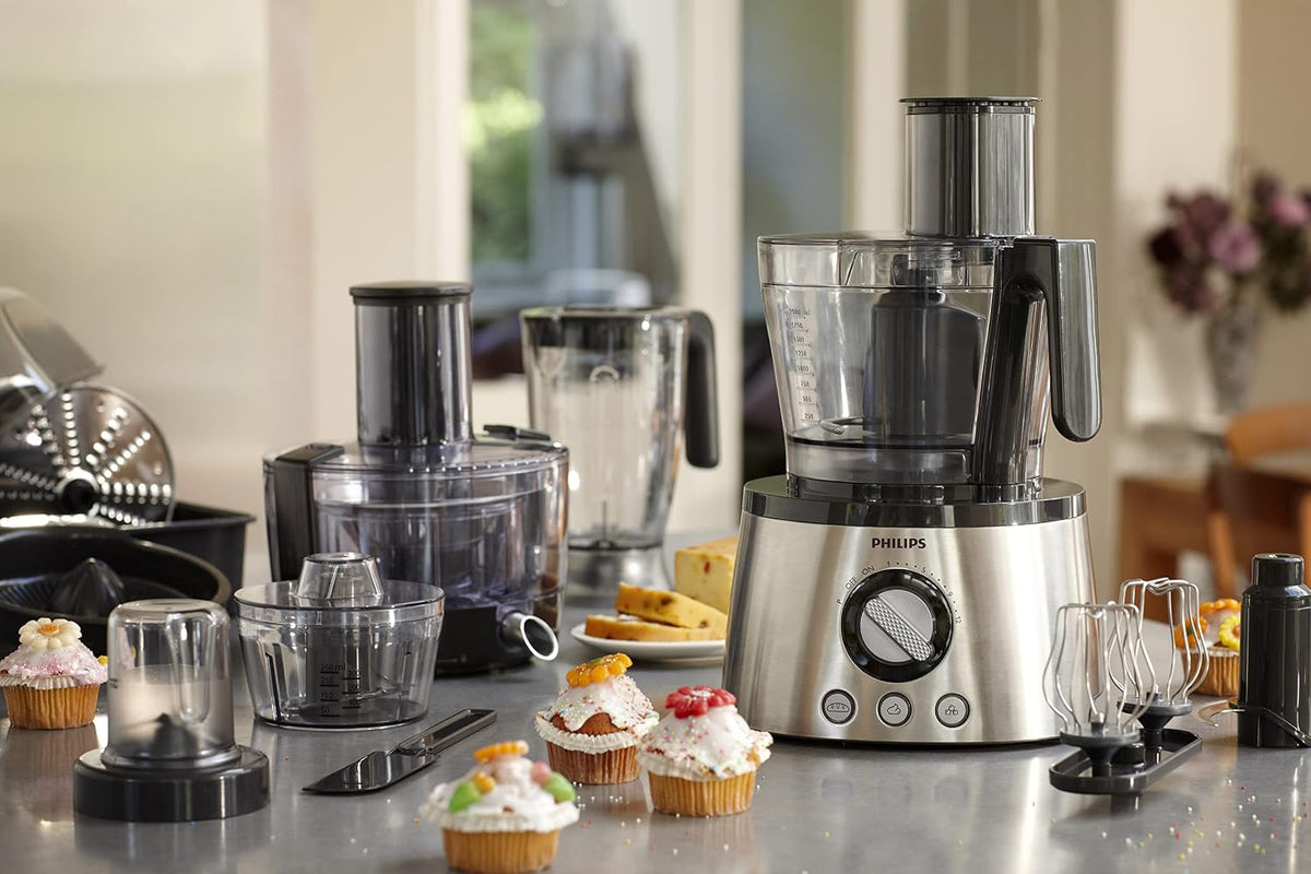 Philips HR7778/01 7000 Series Food Processor, 1300W, 3.4L — Black