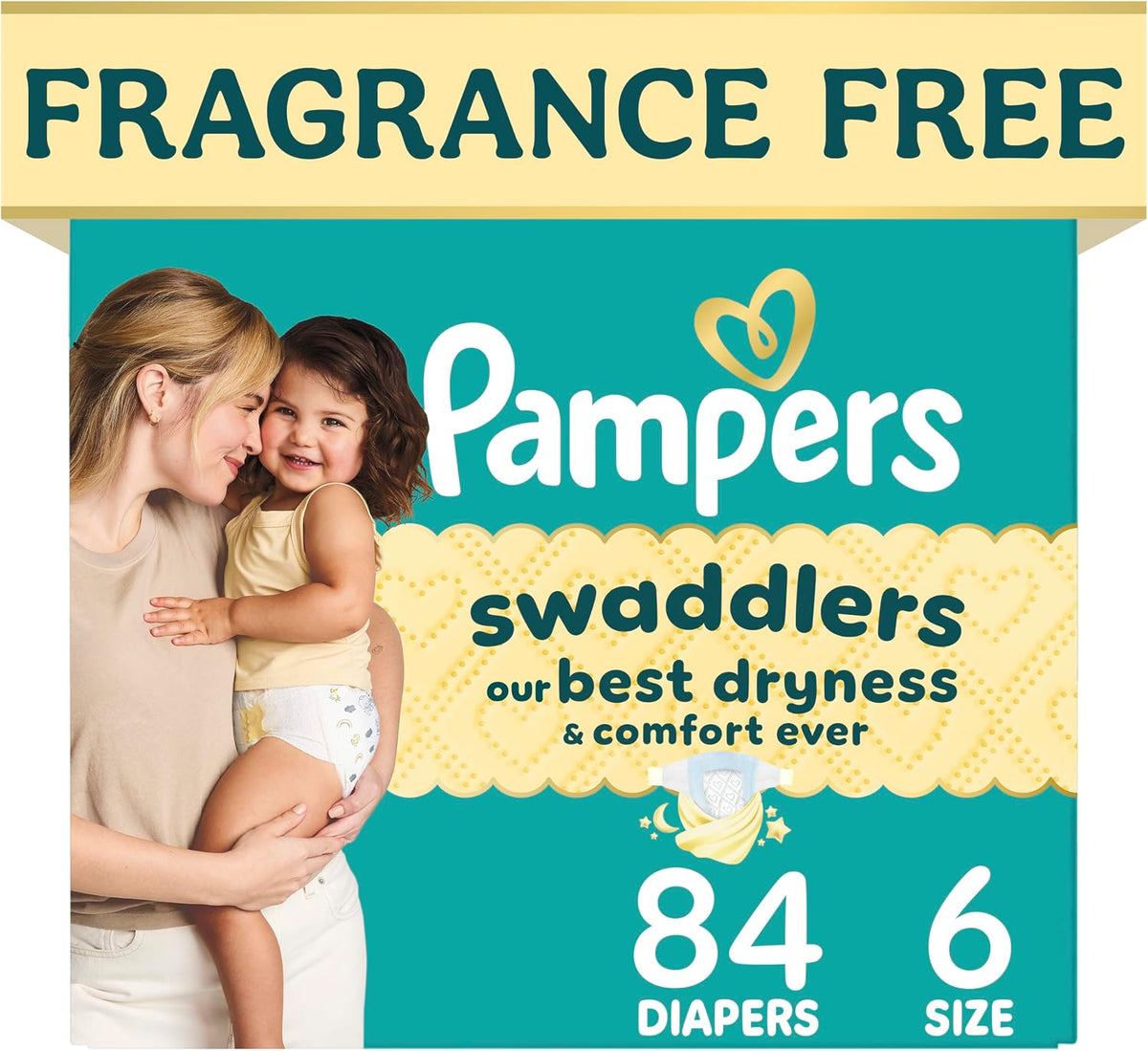 Pampers Swaddlers Diapers - Size 6, 84 Count, Ultra Soft Disposable Baby Diapers