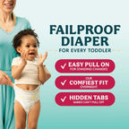 Pampers Diapers - Swaddlers 360° - Size 3, 70 Count, up to 100% Leakproof Comfy Dry Fit, Designed for Easy Changes, Pull On Baby Diaper (Packaging May Vary)
