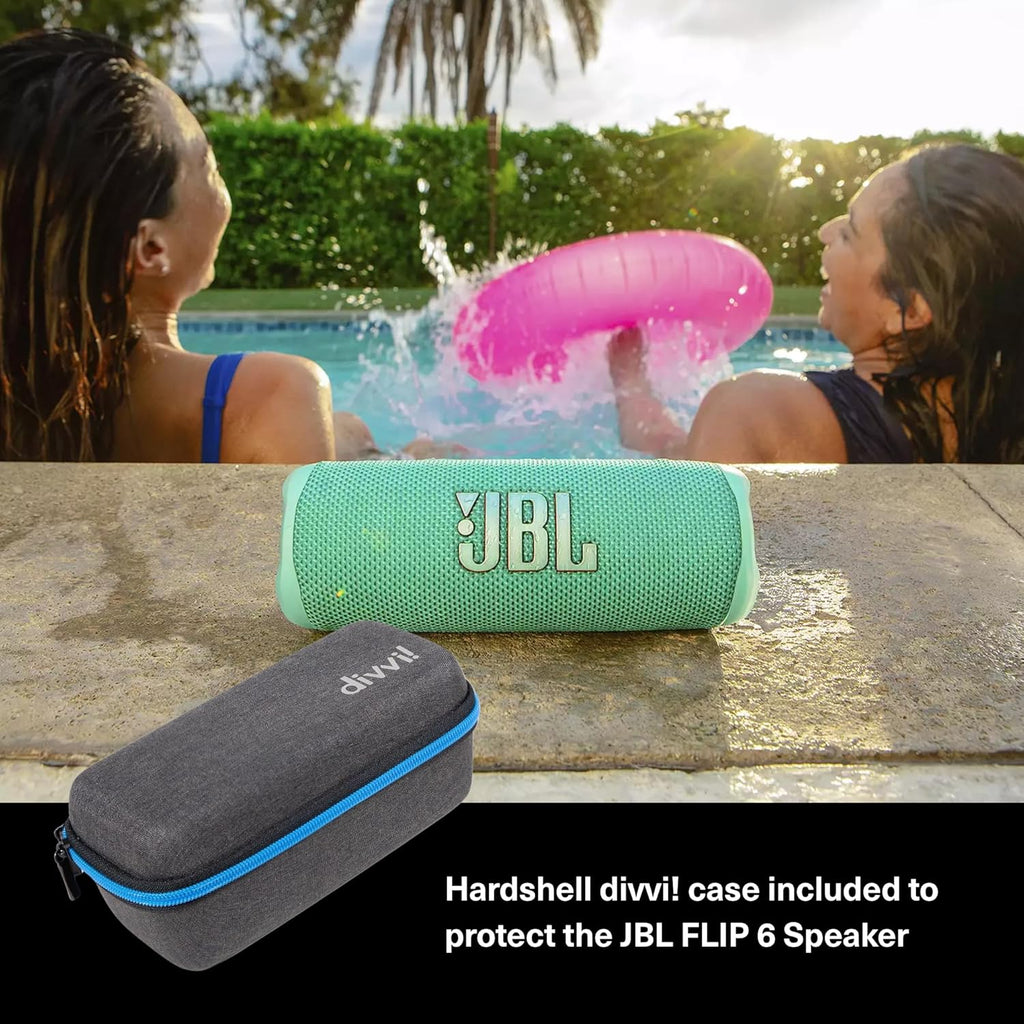JBL Flip 6 with divvi Hardshell Case — Grey
