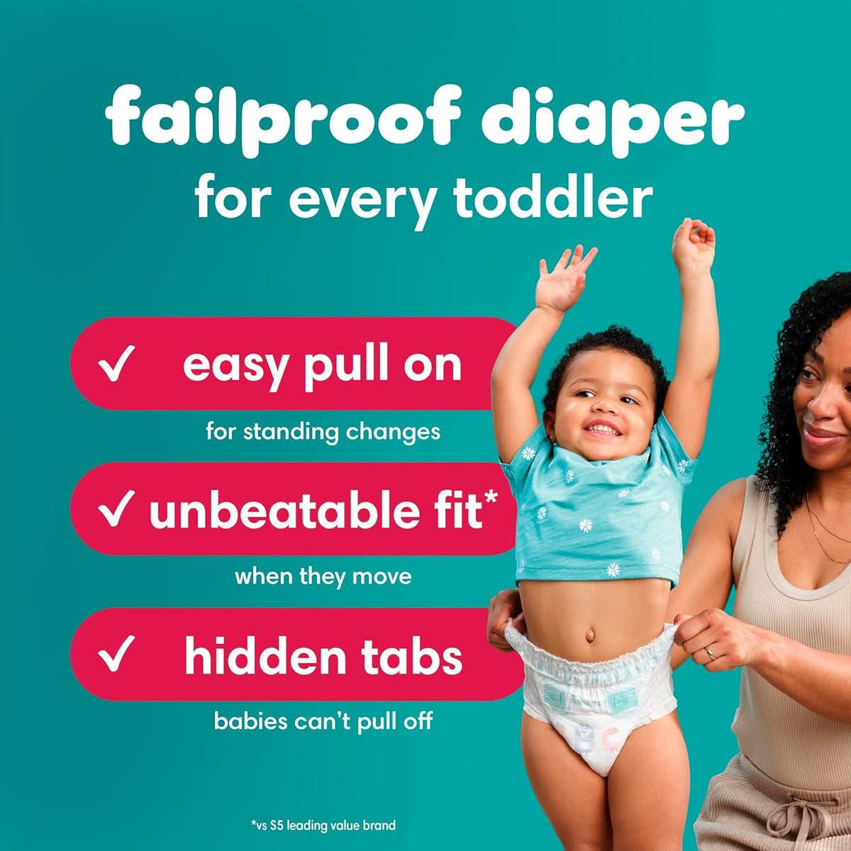 Pampers Cruisers 360 Diapers - Size 7, 44 Count, Pull-On Disposable Baby Diapers, Gap-Free Fit