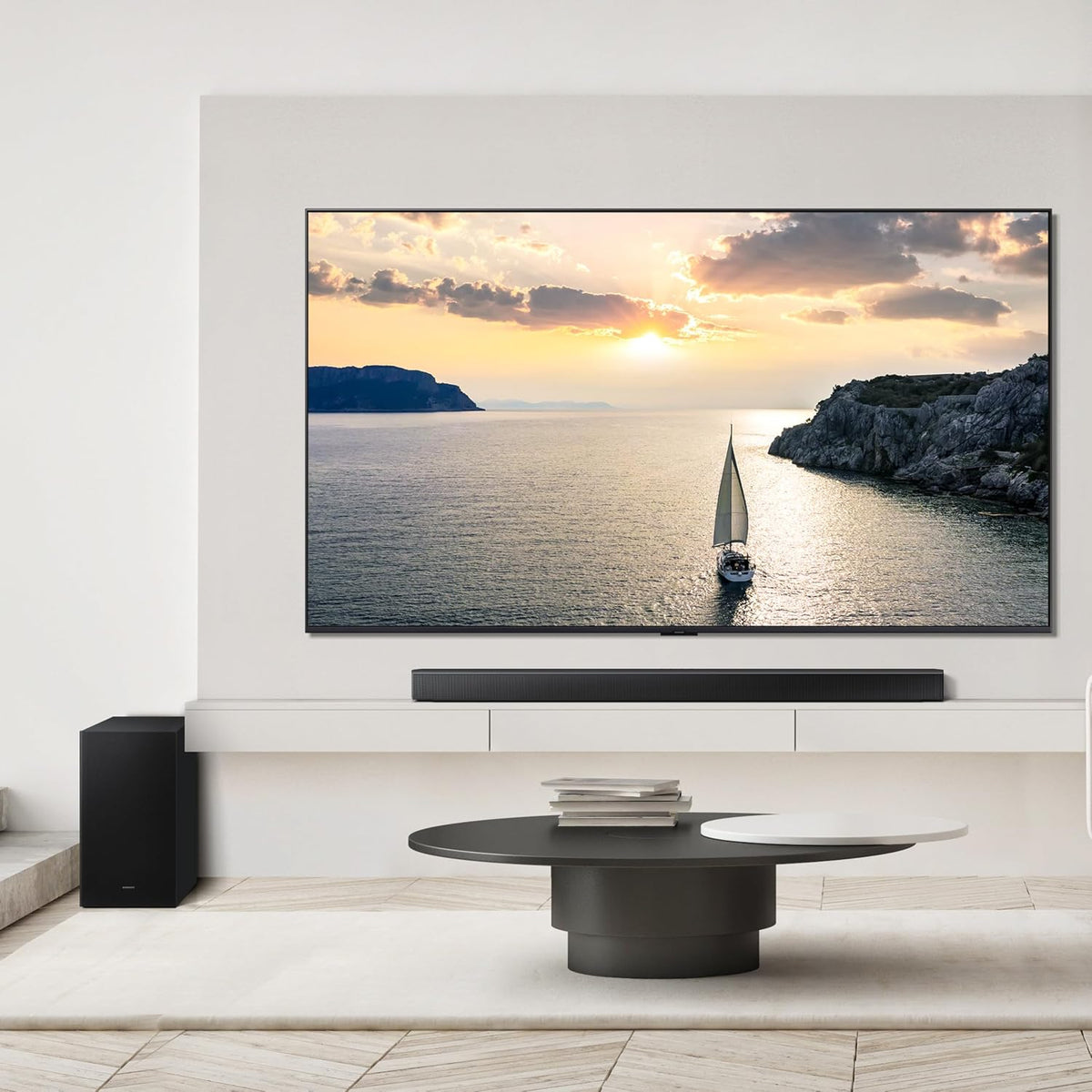Samsung B-series Soundbar, B750F, 5.1 ch, Subwoofer, 5.1ch Sound, Q-Symphony, Dolby Audio 5.1ch / DTS Virtual:X, Adaptive Sound, HW-B750F/ZN (2025 - UAE Version)