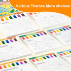 YPLUS Paint with Water Activity Books — The 5 themes