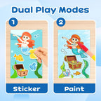 YPLUS Sticker & Paint Activity Book — Mermaid