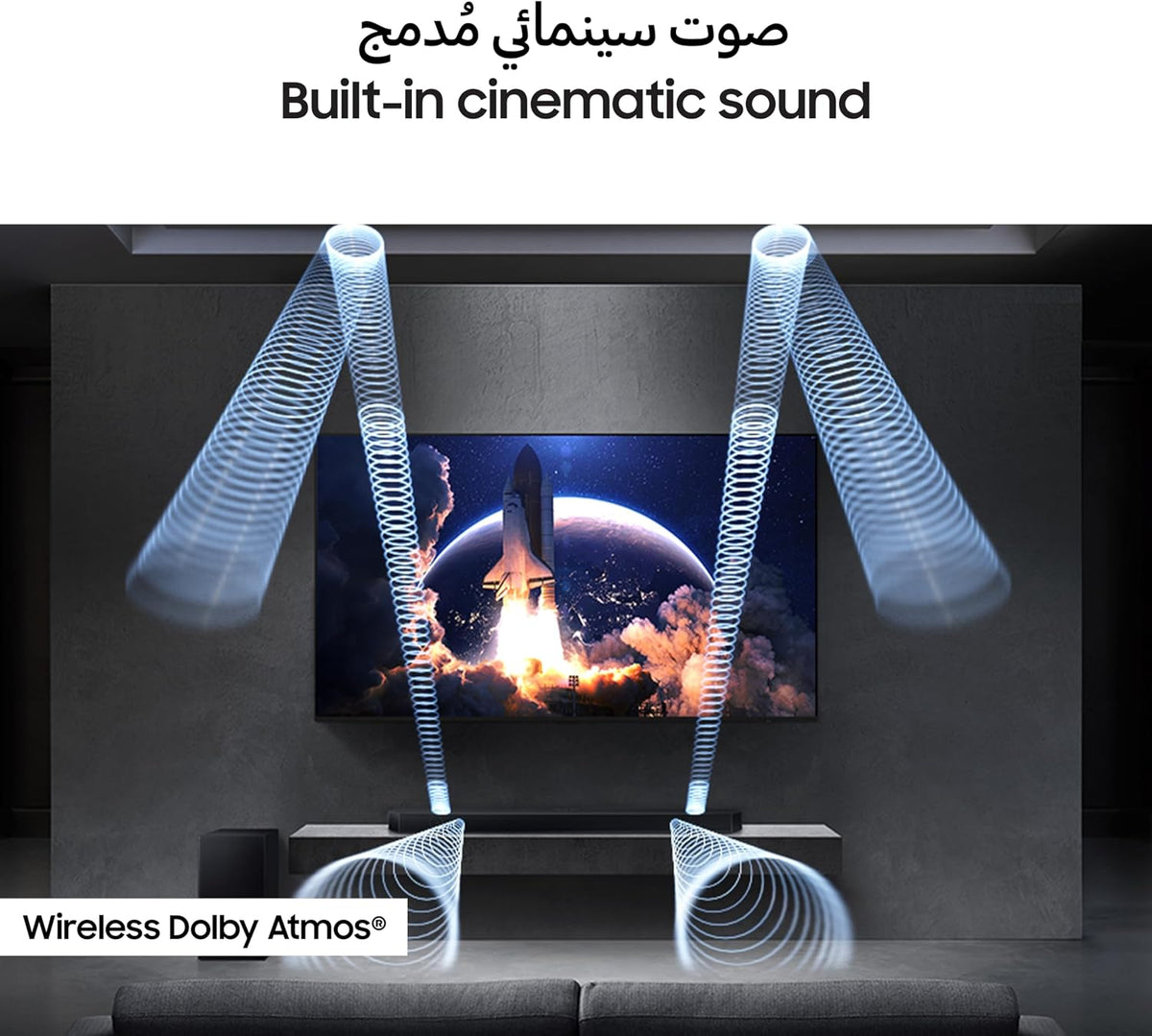 Samsung Q-Series Soundbar HW-Q990H 11.1.4ch Full Surround Subwoofer & Rear Speaker, Wireless Dolby Atmos, DTS XSpaceFit Sound Pro, Q-Symphony, Wireless TV connection, HW-Q990H/ZN (2026 - UAE Version)