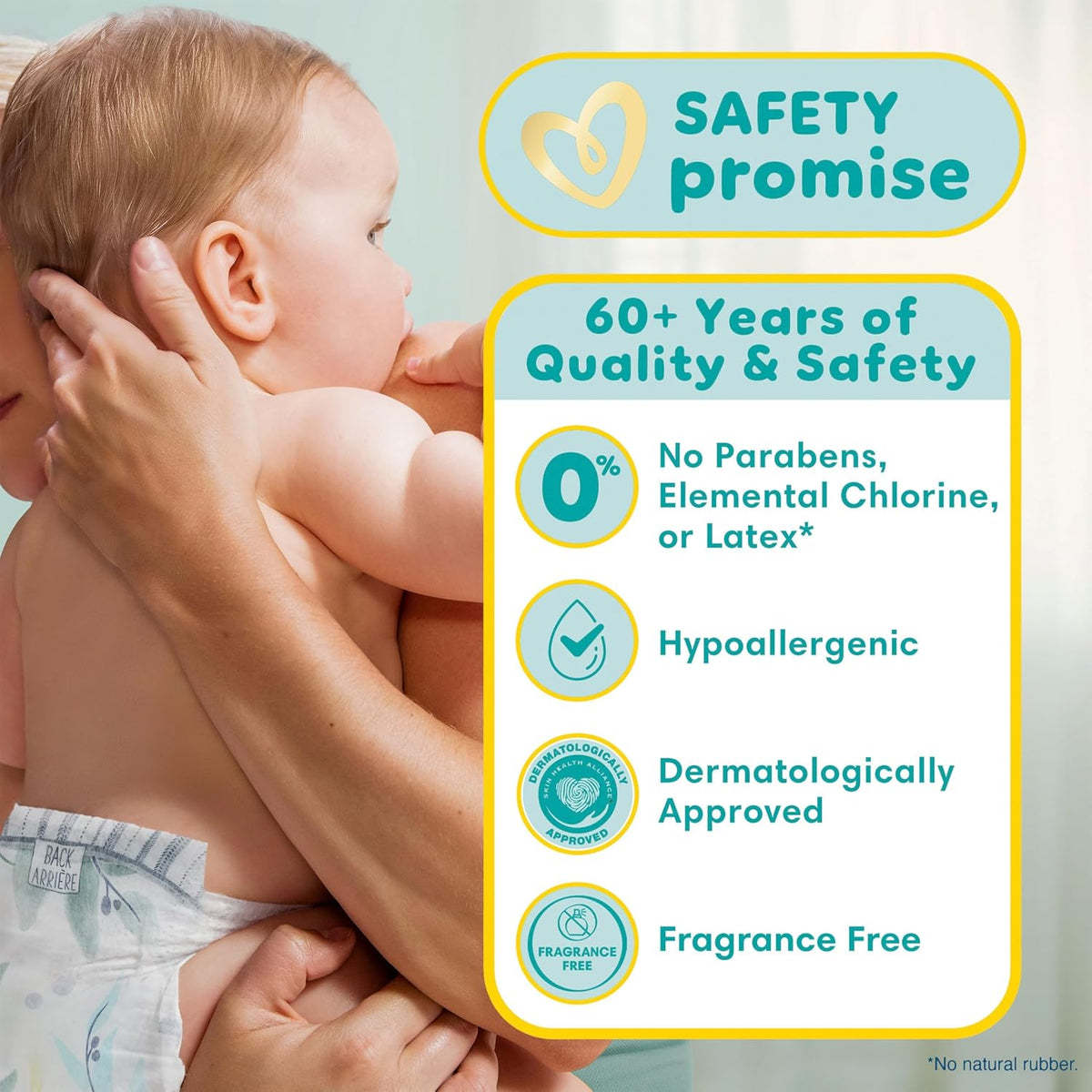 Pampers Pure Protection Diapers - Size 4, 58 Count, Hypoallergenic Premium Disposable Baby Diapers (Packaging May Vary)