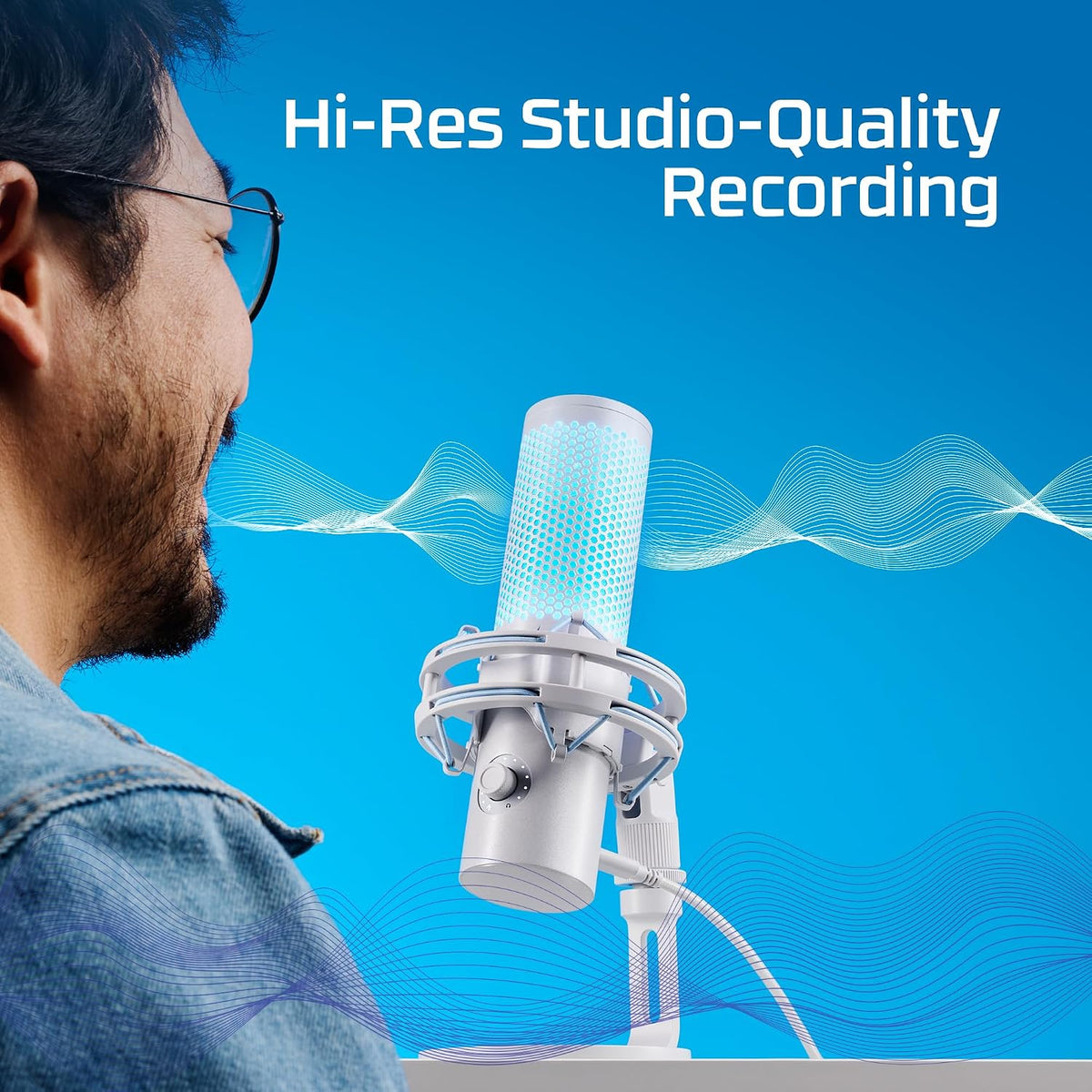 HyperX QuadCast 2 Stand-Alone Microphone Streamer/Content Creator/Gamers/Supports PC — product image 4