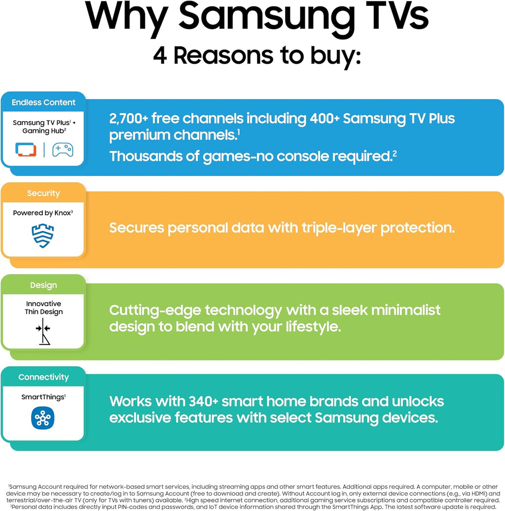 Samsung 85-Inch Class Crystal UHD U8000F 4K Smart TV (2025 Model) Endless Free Content, Crystal Processor 4K, MetalStream Design, Knox Security, Alexa Built-in