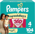 Pampers Swaddlers 360 Diapers Size 4 104 Count